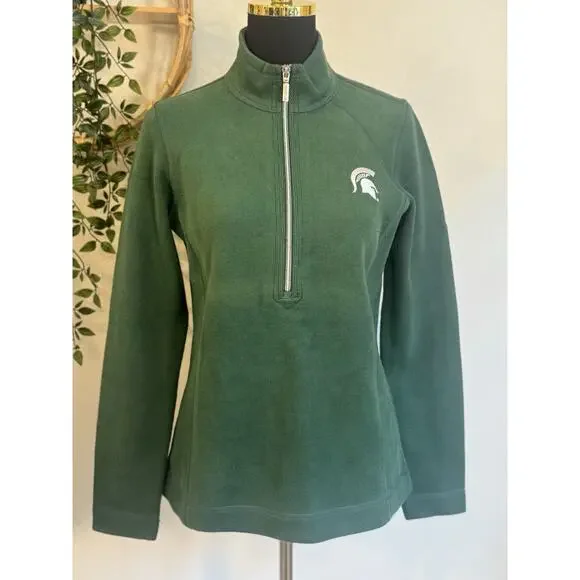 Michigan State Spartans Tommy Bahama Quarter Zip Sweater MSU Preppy Football NWT - Picture 5 of 10